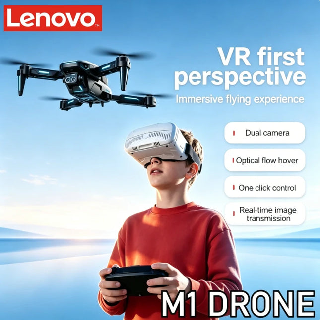 Lenovo M1/M1VR Foldable GPS Drone 4K HD Dual Camera Flow Positioning VR Glasses Portable Outdoor RC Aerial Quadcopter