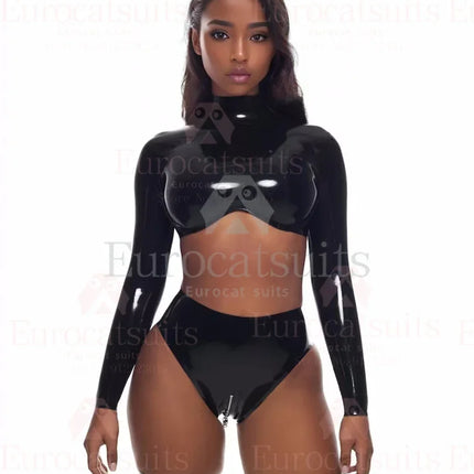gloves latex FETISH smoky transparent Latex Rubber  handmade pants  5 Toe Socks Middle Knee Socks Club Wear  Catsuit rubber suit