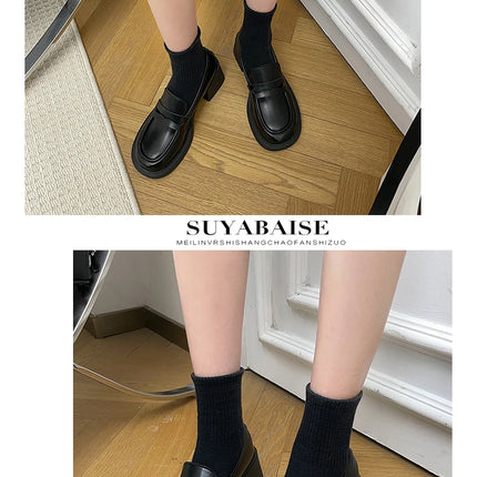Bla Chunky Heel Mary Janes Women's oes Spring 2026 New High Heel Loers Retro Briti Sle Single oes Faionable Cas...