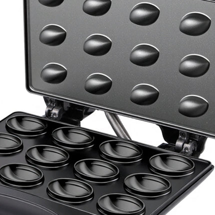 Electric 12-Hole Walnut Cake Waffle Maker with Nuts Kitchen Biscuit Maker for Baking Business - Non-Stick Surface