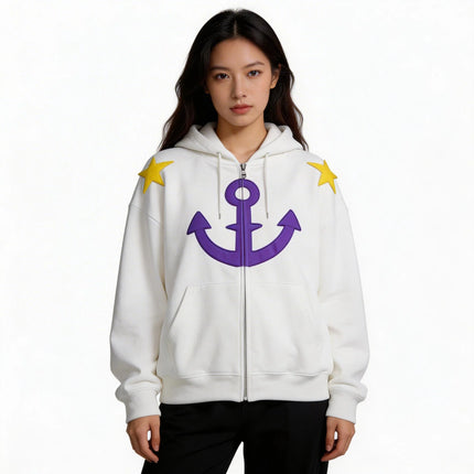 Jojo Bizarre Adventure Zip Up Hoodies Oversized Mens Womens Star Design Zip Hoodie Harajuku Y2k Hip Hop Couple Street Sweatshirt