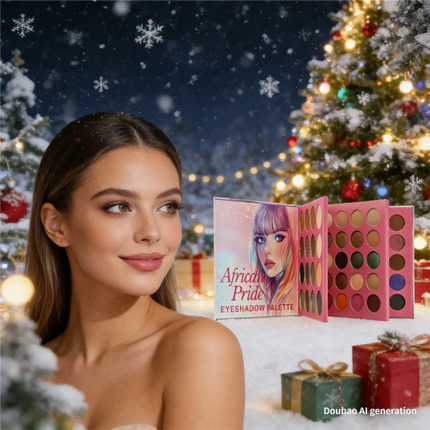 ROMANTIC FLOWER 66-Colors Eyeshadow Palette Professional Makeup for Christmas And Valentine's Day Gift Colorful Book Palette