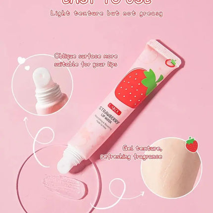 LAIKOU Strawberry Lip Balm  Moisturizing Refreshing Non-sticky Anti-Cracked Lip Mask Lips Care 18g