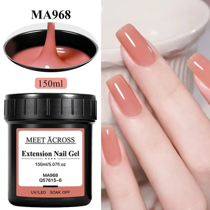 150ml Large Capacity Quick Extension Nail Gel Polish Nude Pink Milky White Builder Nail Art Varnish Manicure DIY Nail Supplies