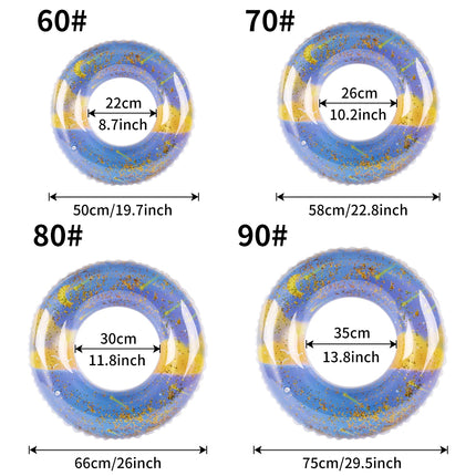 1PC Inflatable Swim Ring, Adult Pool Float, Thickened Swimming, Summer Beach Water Toy Vacation Pool Party Floating Ring