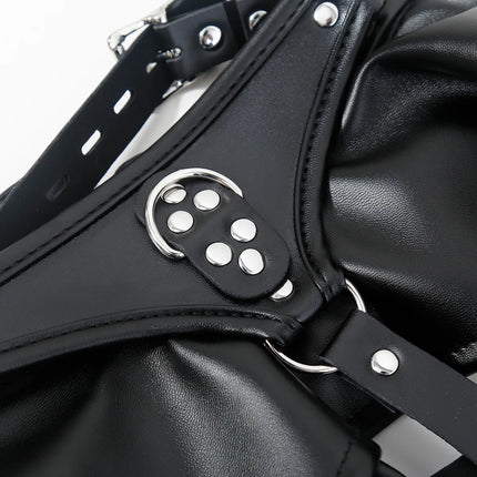 PU Bondage Jacket Hand Arm Restriction Bed Bondage Slave Training BDSM Sex Game Cosplay for Couple Body Restrain Fetter Handcuff