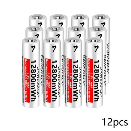 AAA 12800mWh 1.5V Li-Ion Rechargeable Battery AAA Lithium Batteries Wholesale For Mouse Flashlight Fan Game Machine