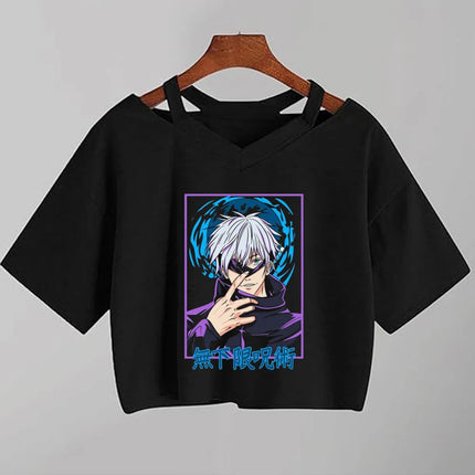 Jujutsu Kaisen Cute Crop Top Women Cropped Haut 2026  T Shirt Y2k Top   Tshirt Female