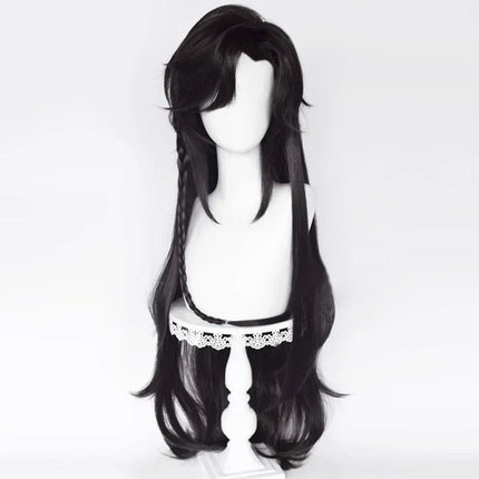 Anime Tian Guan Ci Fu Hu Hua Cheng Xie Lian Wig Synthetic Long Straight Black Cosplay Hair Wig For Party Halloween