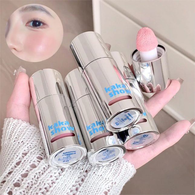 Liquid Blush Natural Water Light Waterproof Blush Stick Moisturize Cheek Blusher Brighten Contour Sponge Brush Makeup 4 Colors