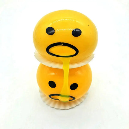 Puking Egg Yolk Stress Ball With Yellow Goop Relieve Stress Toy Funny Squeeze Tricky AntiStress Disgusting Egg Toy Kids Gift
