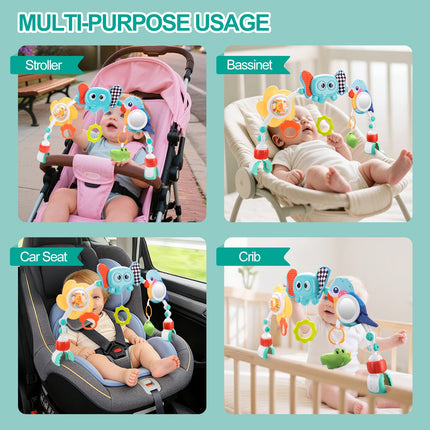 Baby Stroller Arch Toys Pram Activity Arch Toys  Bouncer Toy Sensory Development Arch Baby Car Seat Toys Fine Motor Skills Toys
