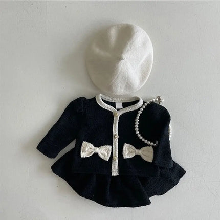 Baby's Sets Autumn Suit Fashionable Versatile Newborn Small Fragrance Style Autumn Two-piece Princess Clothes (excluding Hat)
