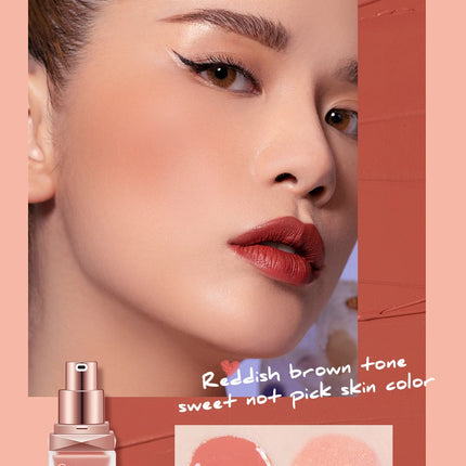 O.TWO.O Liquid Blusher 4 Colors Rose Pink Blush Long Lasting Natural Cheek Face Makeup Blusher High Pigment For Women Cosmetics