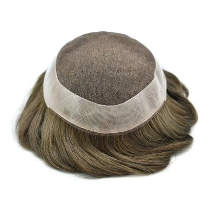 New Front Lace Wigs Men Hair Toupee Fine Mono NPU Human Hair Wig Indian Hair System Men's Capillary Prothesis Natural Hairline