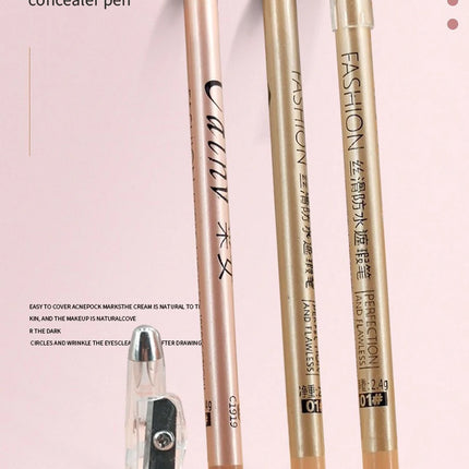Eyelids Lying Silkworm Brightening Stick Ivory Beige Concealer Pencil Cover Face Spots Lip Liner Matte Concealer Cream Stick