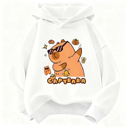 Cute Capybara Hoodie Kids Capibara Children's Sweatshirt Hoody for Boys Girls Casual Hoodies Hip Hop Clothes