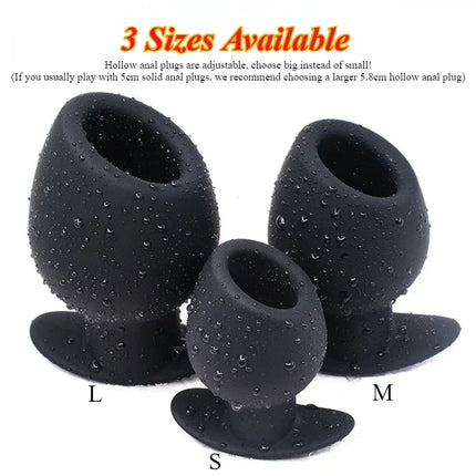 Chalice Shape Hollow Anal Plug,Silicone Tunnel But Butt Plugs,Stretch Anus Ass Buttplug,Prostate Analplug Butplug,Sex Toys