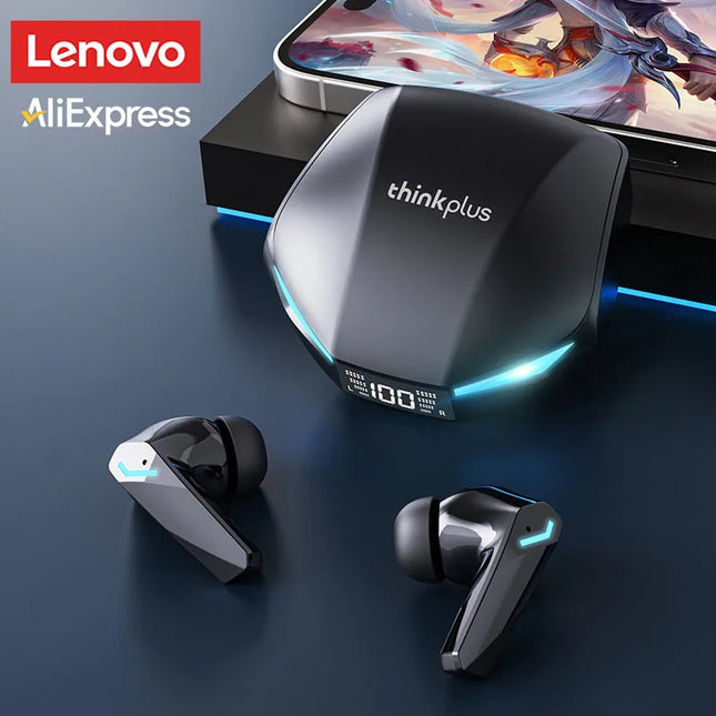 Original Lenovo XT53 Bluetooth V5.4 Earphones LED Power Display Gaming Headphones Waterproof Anti-sweat Upgraded Wireless Earbud