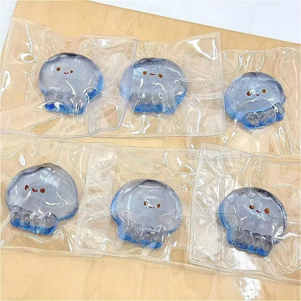 1pc Jellyfish Squishy Fidget Toy Stress Relief Desk Decor Gift for Easter Halloween Thanksgiving Party Classroom Prize