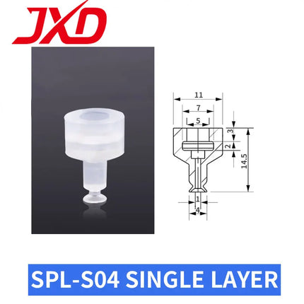 JXD SPL-S02/04 SP-S04/06/08/10/12/15/20/25/30 Mini White Silicone Pneumatic Vacuum Suction Cup