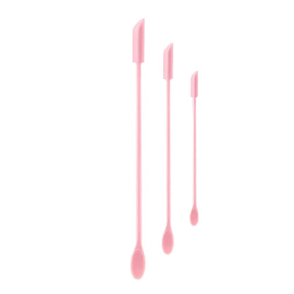 {HBA17} 1/3Pcs Cosmetic Bottle Silicone Mini Scraper Deep Bottle Scraper Cosmetic Spoon Double End 2 In 1 Jam Spatula