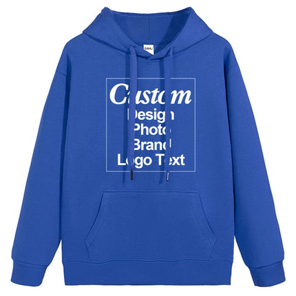 High Quality Custom Hoodie Cotton Sweatshirt Print Embroidery Brand Logo Text Photo Design Men Women Famliy Team Clothing 300g