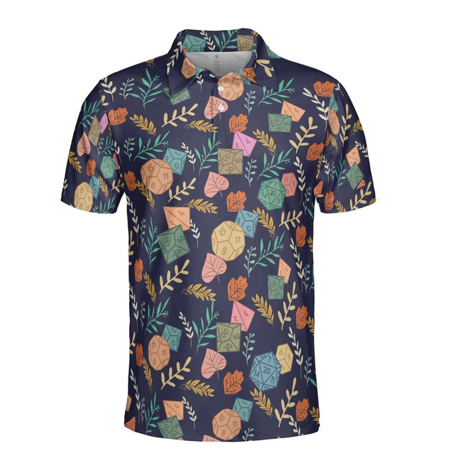 Mythical Dragon Polo Golf Shirts For Men Women - Dungeon Mens Polo Shirts Short Sleeve DnD Mens Polo Shirts Dry Fit Serie