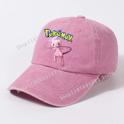 Pokemon Baseball Caps Pikachu Kawaii Anime Figures Sunshade Hats Summer Outdoor Parent-Child Sunhat Trendy Duck Tongue Cap Gift