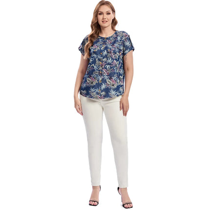 Women Plus Size Woven Spring And Autumn Denim Fashion Shirt