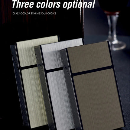 Long Cigarette Case Ultra Thin Flip Cover 20pcs Cigarettes For 100mm Storage Container Box Tobacco Case Smoking Tool Men's Gifts