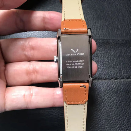 2026 New Fashion Specht & Söhne Overturn Square Watch Men's Watches Ultrathin Quartz Movt Casual Men Watch Reloj Hombre 24.4MM