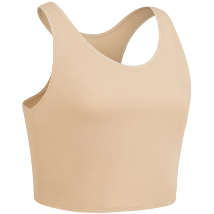 XUJI Transgender FTM Breathable Half Chest Binder Tank Top