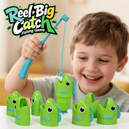 Funny Telescoping Fishing Family Party Battle Game Toy Fish Catch Game 2 Player size fish competition interactive game Toy Party