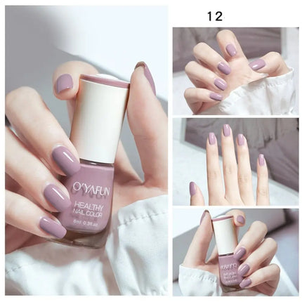 Glossy 8ml Nail Polish No-bake False Nail Nail Art Manicure Quick Dry Tearable Nail Art Oily Mood Nail Polish Woman
