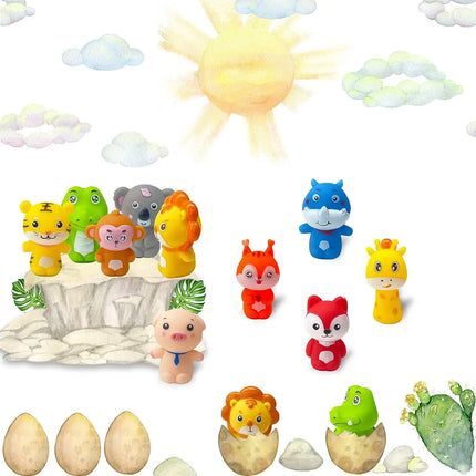 10pcs Small Animal Finger Doll Baby Toys Soft Rubber Hand Puppet Finger Dolls Toy Newborn Interactive Educational Toys Children
