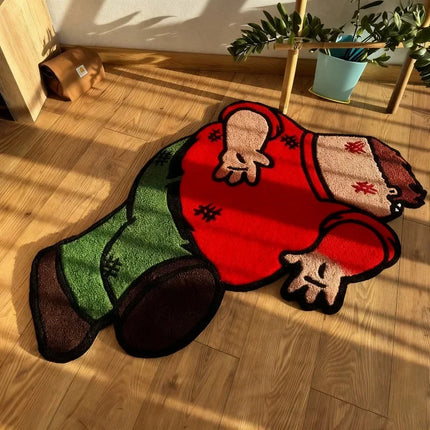 VIKAMA Funny Joke Cartoon Bedroom Carpet Soft and Slip-resistant Children's Bedside Rug Living Room Sofa Cushion Home Decoration