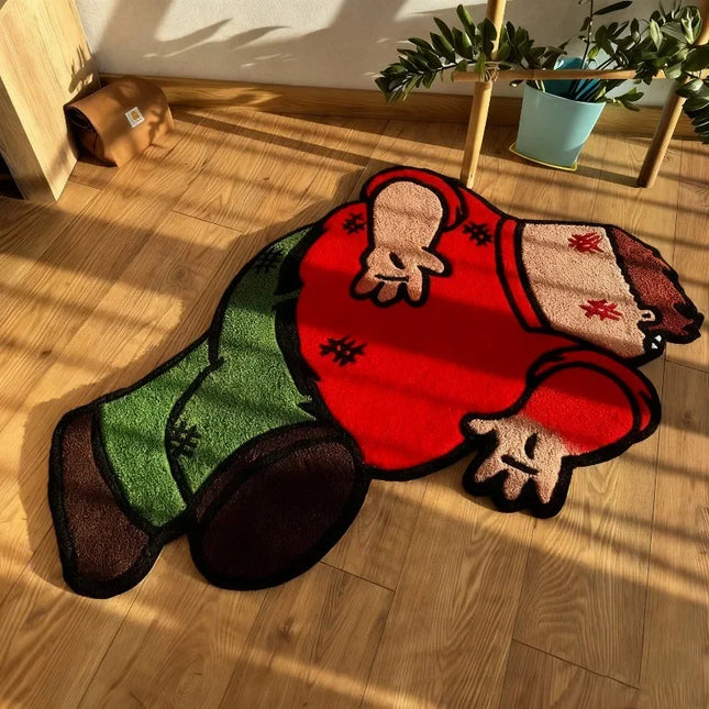 VIKAMA Funny Joke Cartoon Bedroom Carpet Soft and Slip-resistant Children's Bedside Rug Living Room Sofa Cushion Home Decoration