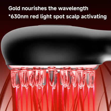 DOCO EMS Electric Massage Comb Vibration Red Light Therapy Hair Growth Massage Scalp Brush Anti Hair Loss Liquid Oil Applicator