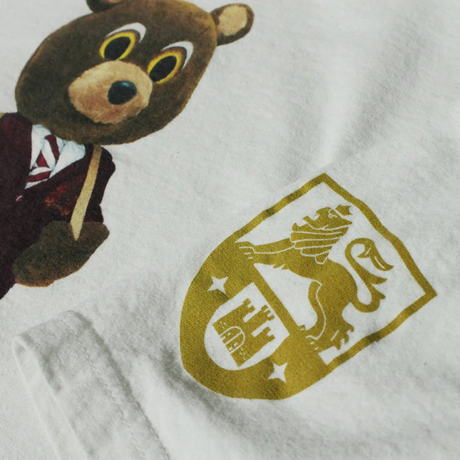 American Street Hip Hop Kanye West Late Registration Kanye Bear Graphic T Shirt Oversized Women Men Cotton Streetwear Clothing