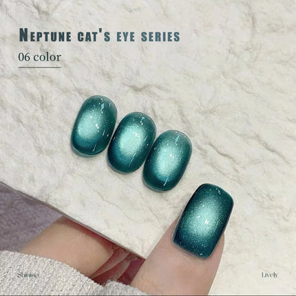 10ML 1-10PCS Hot Selling Blue Nails Glass Bead Whitening Deep Blue Magnet Cat Eye Nail Polish Gel French Tip Nails Nail Supplies