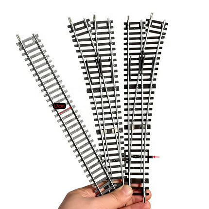 Ho Scale 1/87 Model Train Track Nickel-chromium Material Electrical Powered Simulated Track Model Straight Curved Turnout Rails