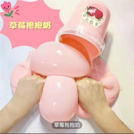 Fanfan Slime Large Bucket, Bubbly Non-Sticky Slime, Large Capacity Soft Stretchy Fake Water Jelly, Diy Craft Toy For Hobby Lover