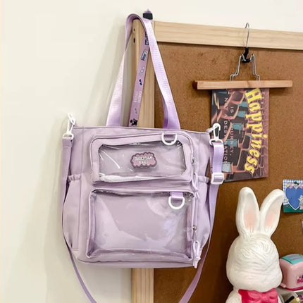 New Y2K Sweet Girl's Ulzzang Ita Bag Large-capacity Crossbody Bag Japanese Comic Exhibition Single Shoulder Bag with Insert