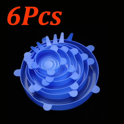 6-24Pcs Food silicone lid Silicone Stretch Lids Reusable Silicone Food Bowl Covers rectangular sealed bowl lid for Food Storage