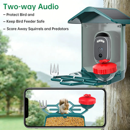 Jooan 4K Solar Bird Feed Camera 2.4G WiFi Outdoor IP Camera Feeder Waterproof HD Bird Video Night Vision Identify Birds Species