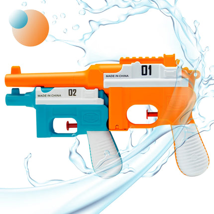 Mauser 2 in 1 Detachable Water Gun, Summer Outdoor Beach Pool Toy with Secret Storage Compartment, Kids Birthday Party Gift