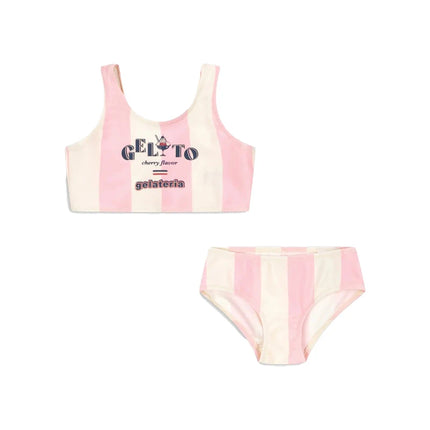 Children's Set 2026 New Spring Summer KS Girls' Split Swimsuit Baby Girl Printed Fashionable One-piece Swimsuit