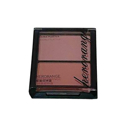 Face Brightening Highlighter,2 Colors Matte Platte Dry and Wet Natural Brightening Setting Powder,High Gloss Face Comestics