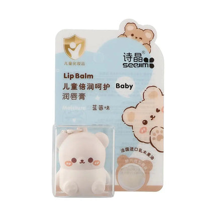 Children Fruity Lip Balm Moisturizing Anti-Dry Anti Crack Lip Balm Baby Available Lip Care Cute Little Bear Lipstick SkinCare